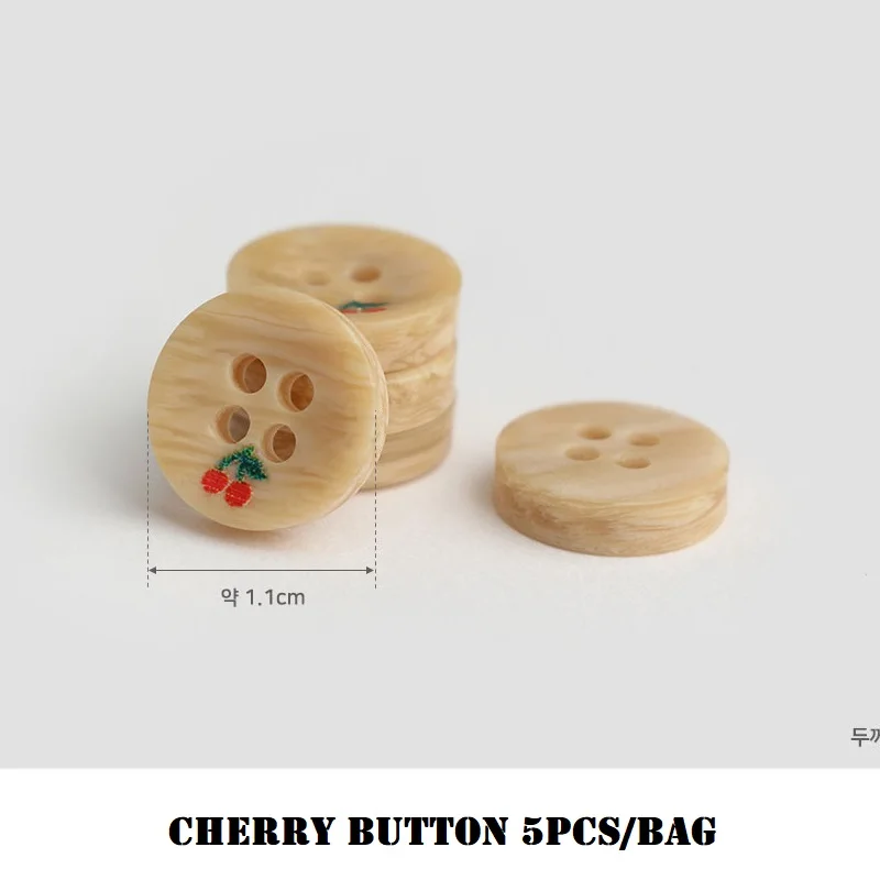 Пуговицы-Вишенки для одежды 11 мм 5 шт. | Дом и сад