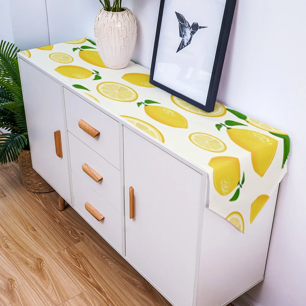 Маленькие оригинальные летние Стиль Лимонный стол в форме фруктов дорожка