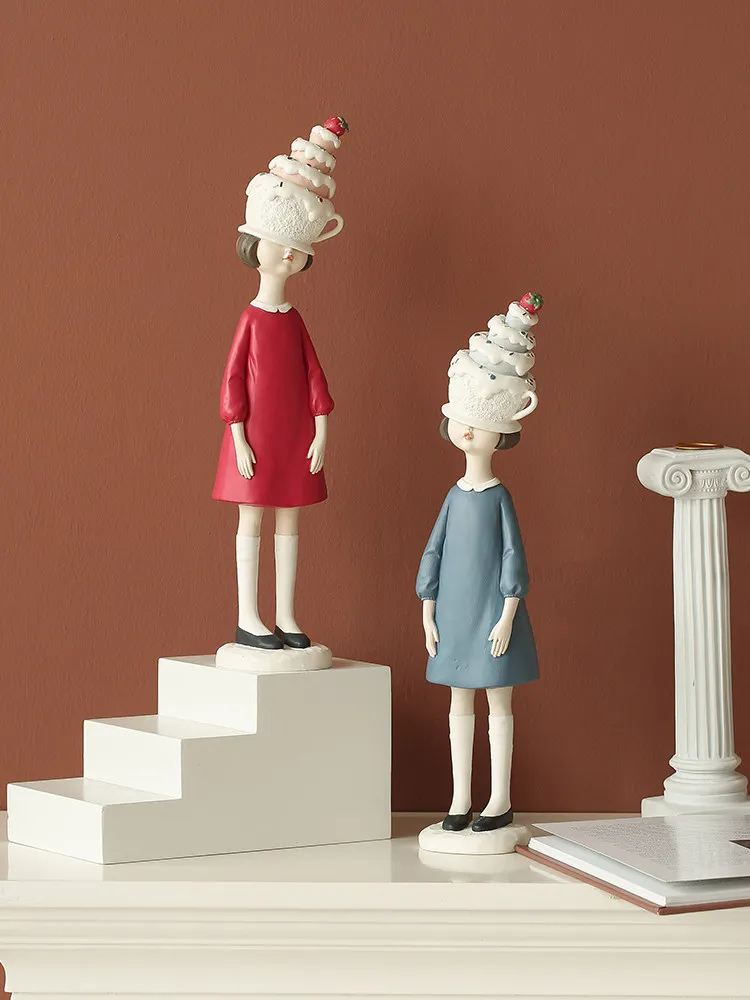 

Creative Vitality Modern Girl Desk Resin Decoration Porch Living Room Home Decoration Birthday Wedding Valentines Day gift