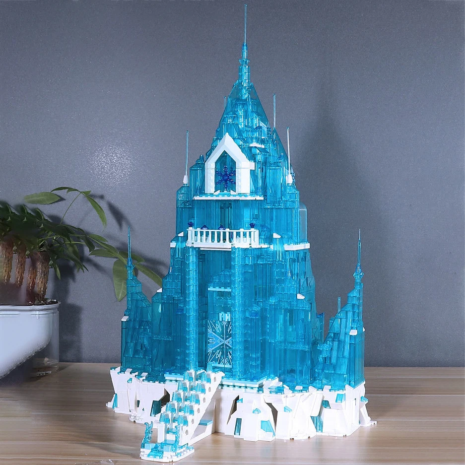 

Модель Ледяного Замка принцессы MOC Girl, совместимая с 43197, кубики «сделай сам» для съемки фильма, дом, строительные блоки, игрушки для детей, по...