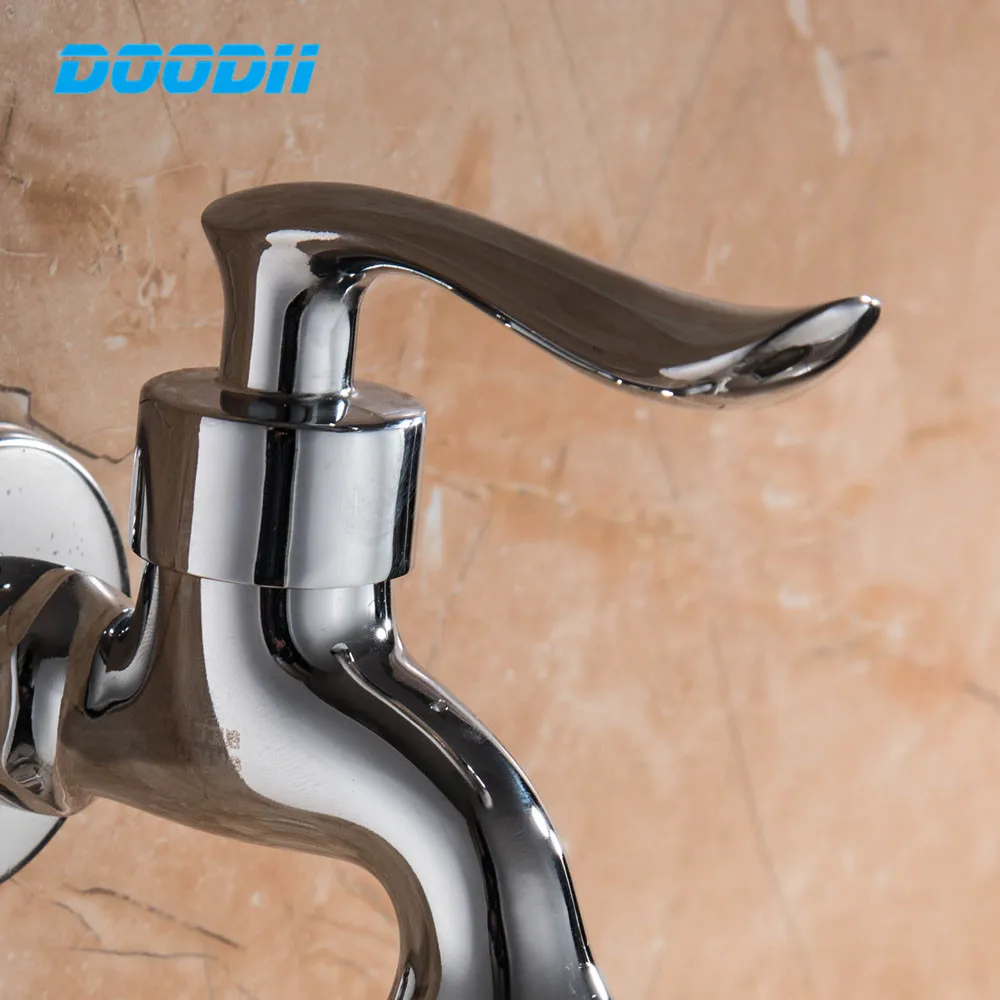 Doodii Бесплатная доставка Латунь Chrome холодной стене водопроводной воды сад Piscinas