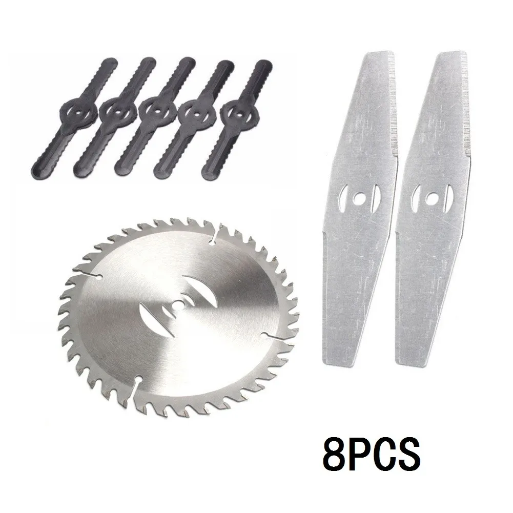 

8Pcs Set Grass Trimmer Blade Heads Replacements Lawn Mower Brush Cutter 6inch Blades Saw Blade Discs Tool Parts Blades Sets