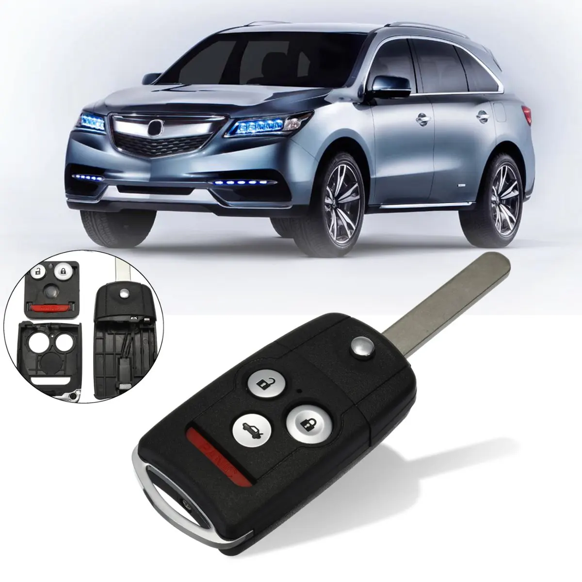 Чехол брелок для автомобильного ключа с дистанционным управлением 3 + 1 кнопки