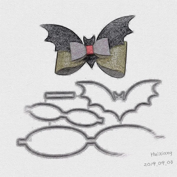 В форме летучей мыши банты металлические режущие штампы трафареты сделай сам для