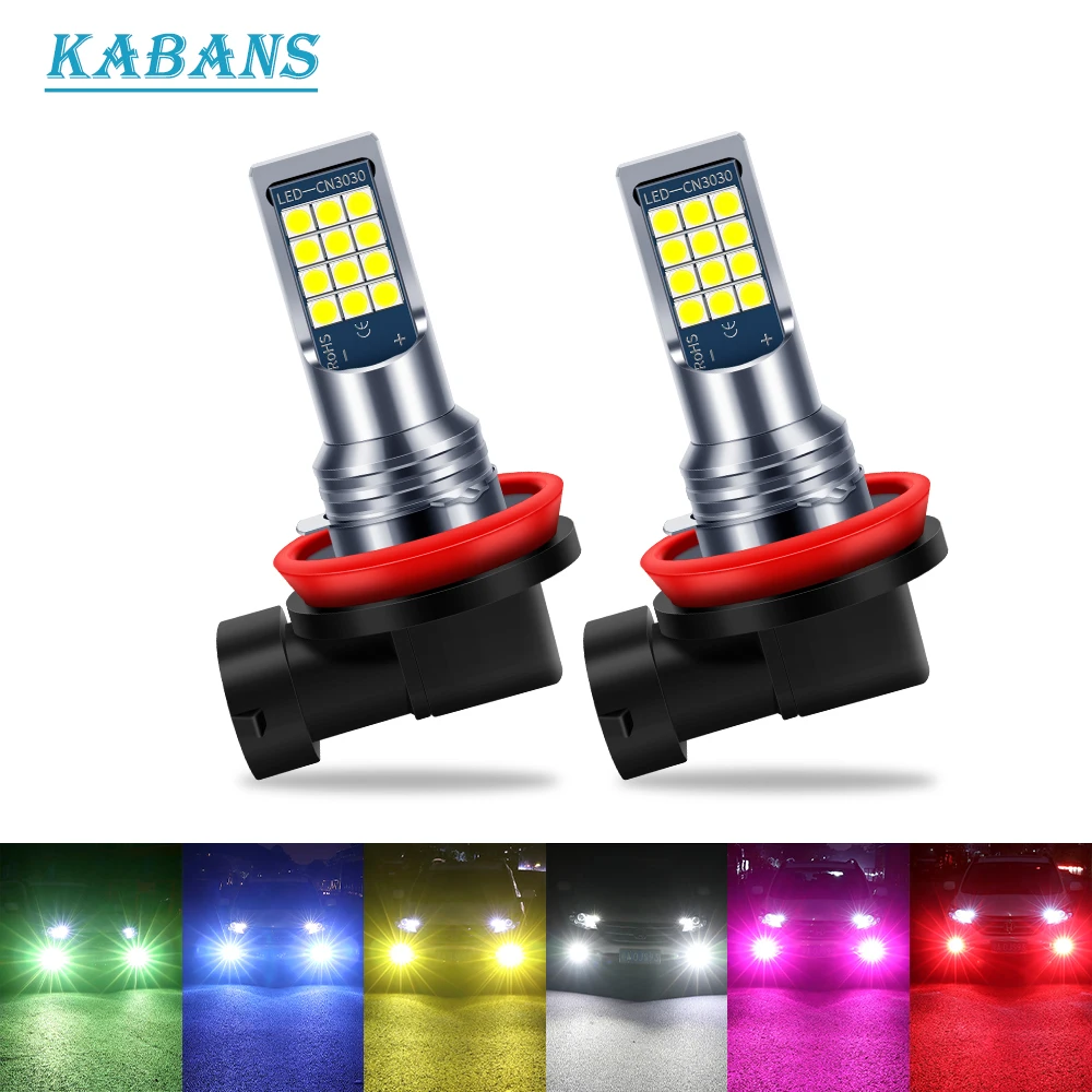 2 шт. Автомобильные светодиодные противотуманные фары 12 В H3 H4 H7 H8 H11 H16 P13W PSX24w PSX26w 9005