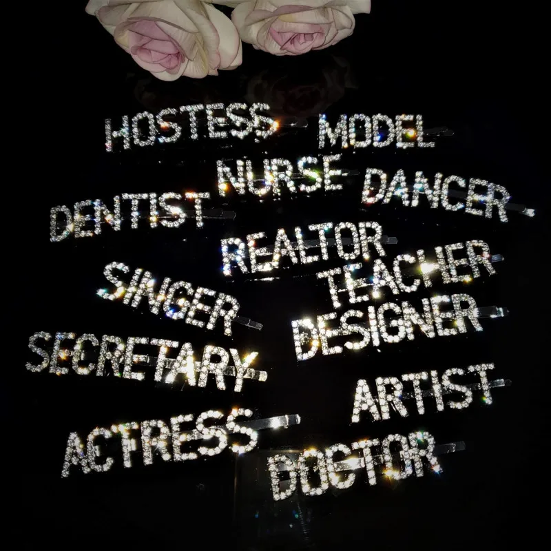 

Theme of Professions Word Hairclips "Teacher","Doctor","Nurse","Dentist","Realtor"... Unique High Quality Hair Accessory Gifts