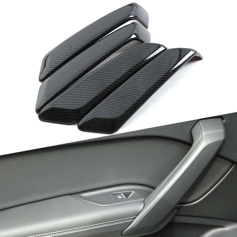 

Carbon Look For Audi Q5 FY 2018 2019 Interior Door Handle Cover Trim Door Bowl Stickers decoration