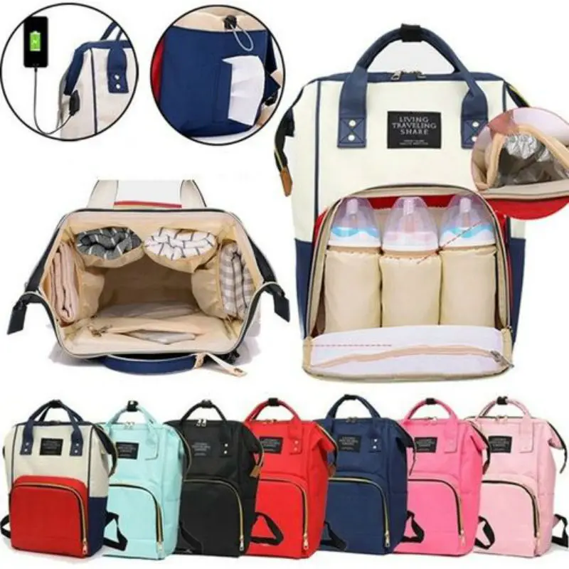 Pudcoco Мода мумия Материнство подгузник сумка брендовая большая емкость Детская