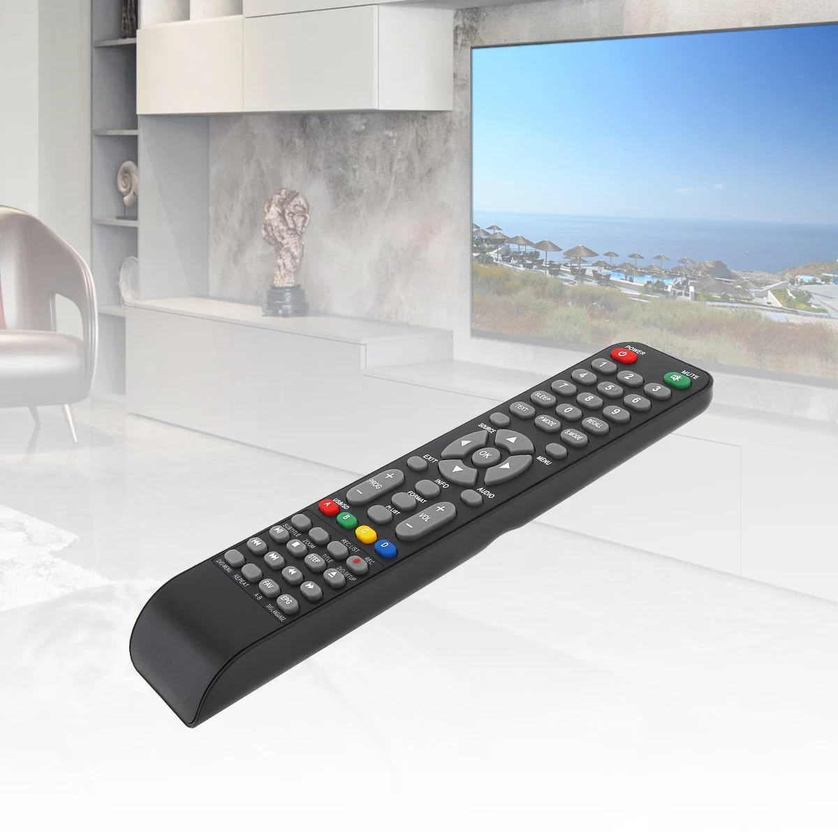 

1 Pc Black IR 433MHZ Replacement TV Remote Control with 10M Long Remote Control Distance Fit for LCD / DVD / Combo TV