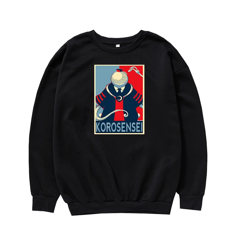 

100%Cotton 2021 Anime Japan Funny Style Assassination Classroom Printed Sweatershirt Unisex Sport Casual Hoodie Boys Plus Size