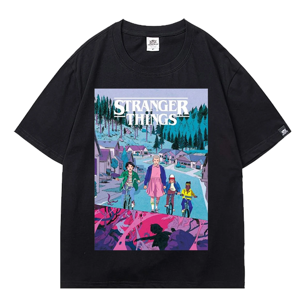 

Stranger Things 2021 Summer Print Women's Short Sleeve T-shirts Girl Oversized T-shirt Y2k Anime Cool Loose Streetwear Top