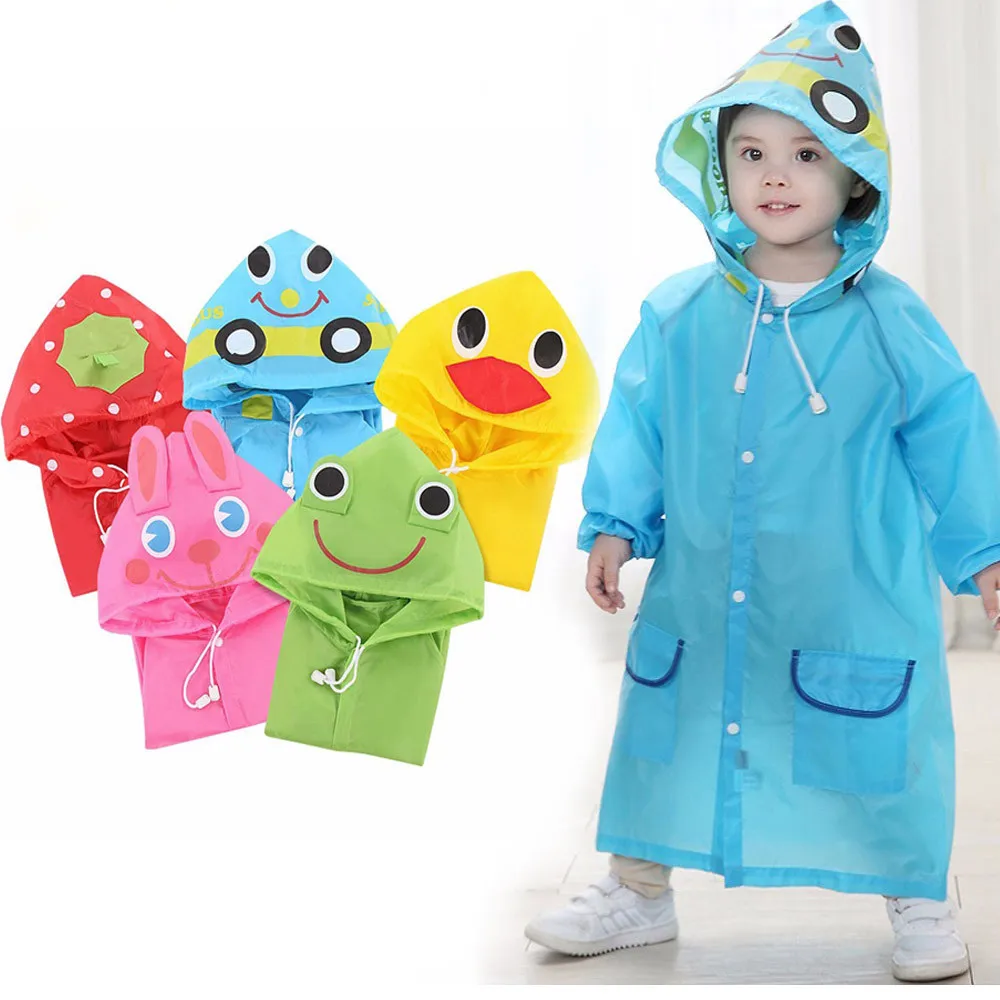 

XIAOMI 1PCS Children's cartoon raincoat Korean children's rain gear Cute baby poncho household goods playground Songkran