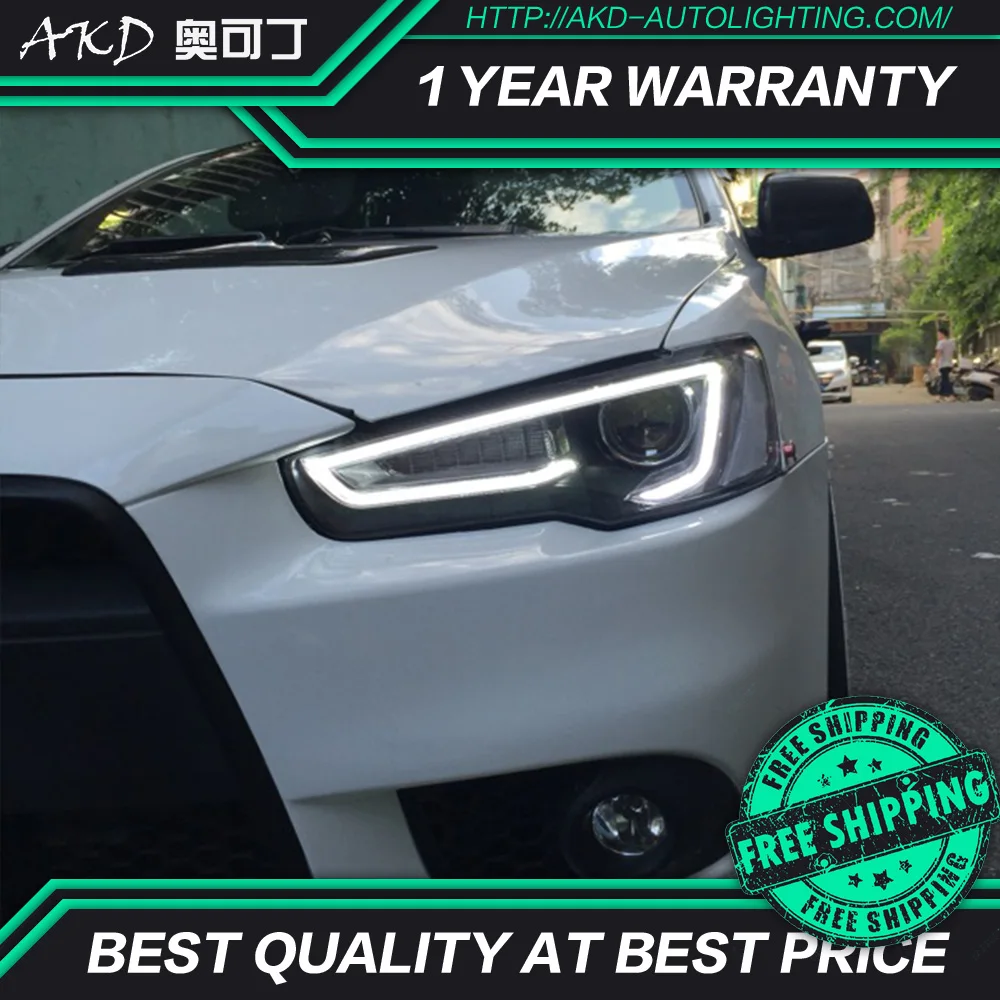 AKD тюнинг автомобильных фар для Mitsubishi Lancer EX 2008-2016 светодиодные фары DRL ходовые