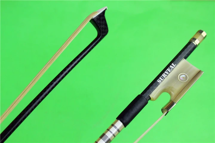 Высокое качество 4/4 углеродное волокно скрипка бант натуральный Сибирский белый