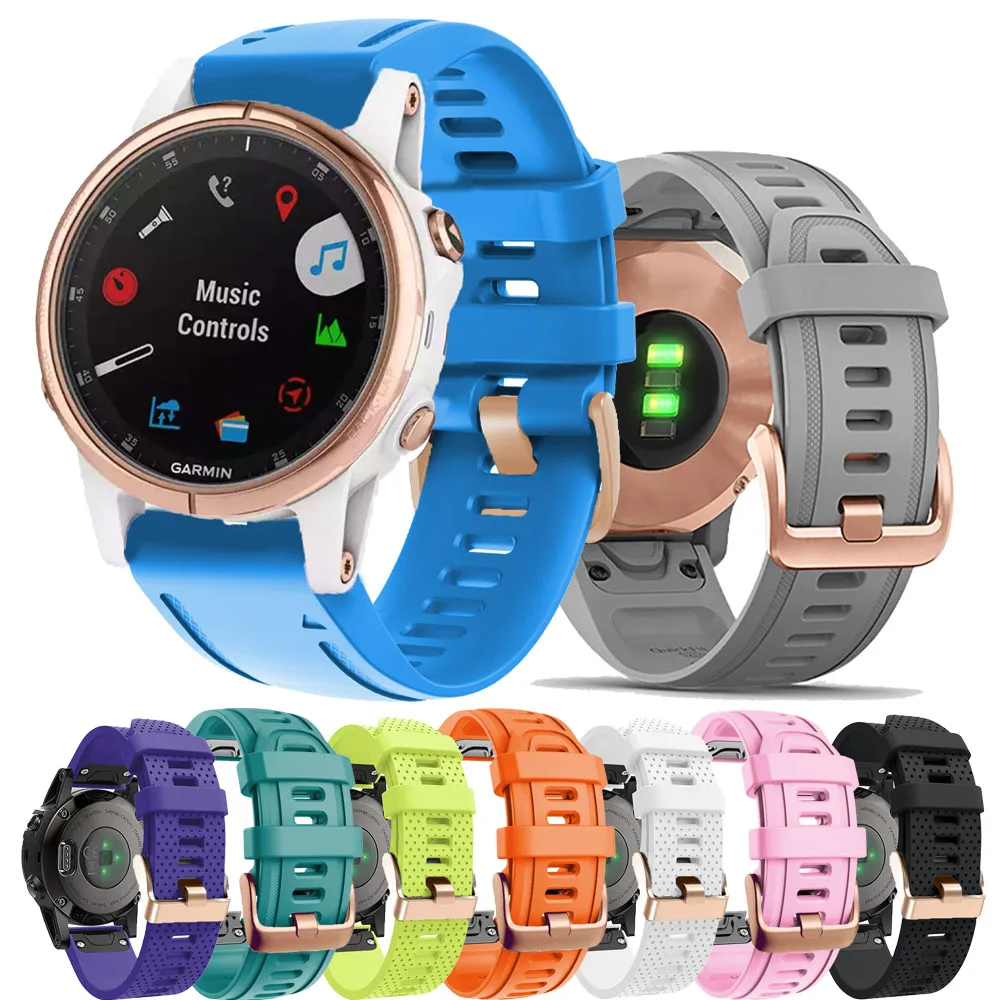 

20mm Smart Watchband For Garmin Fenix 6S 6X Pro 5S Plus Silicone Band Watch Quick Release Easyfit Wrist Strap Sports Accessories