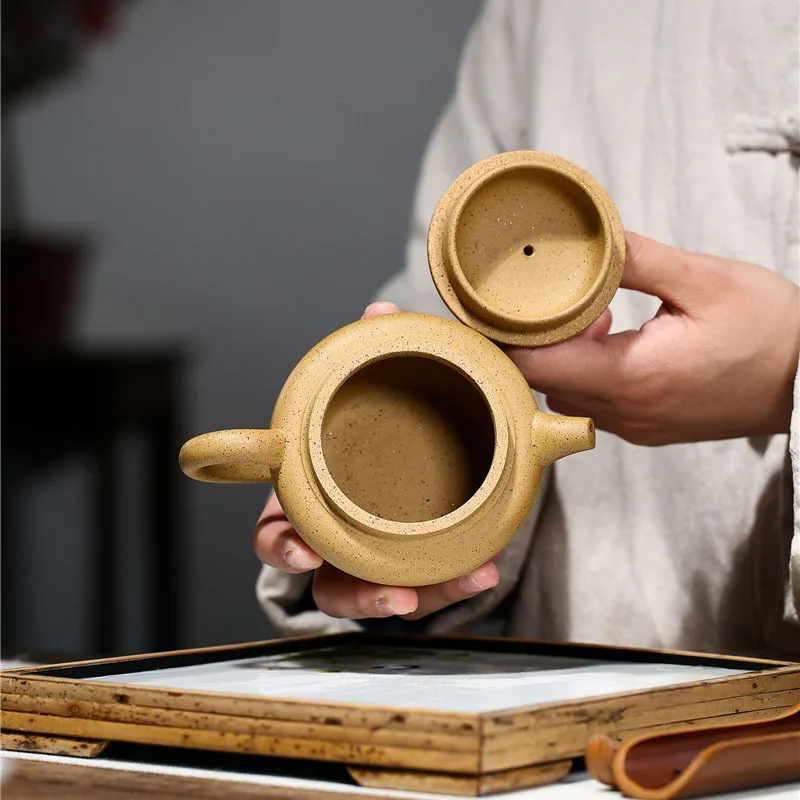 200 мл Аутентичные исинские сырые руды фиолетовые глиняные чайные горшки ручной