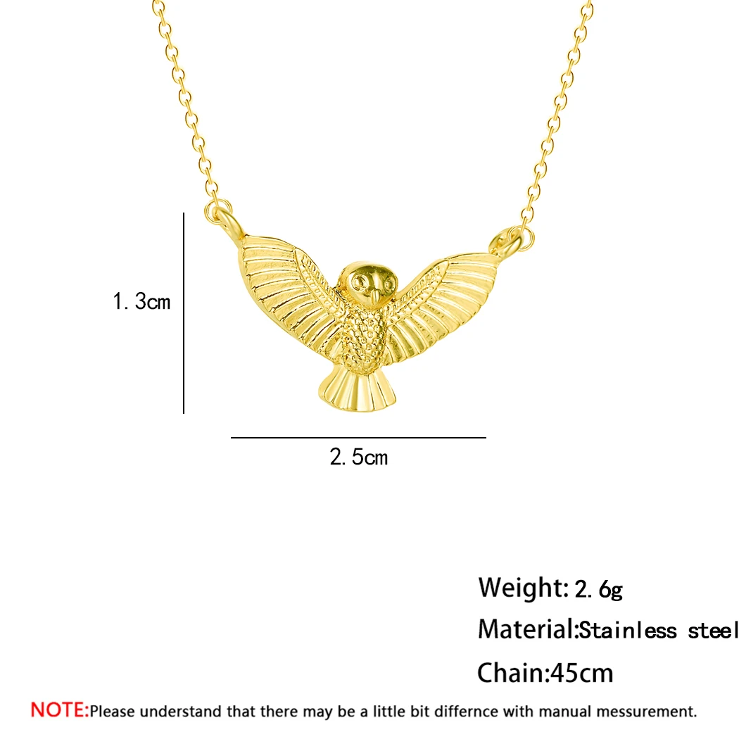 Ожерелье Chandler в виде совы милое ожерелье птицы позолоченное с подвеской