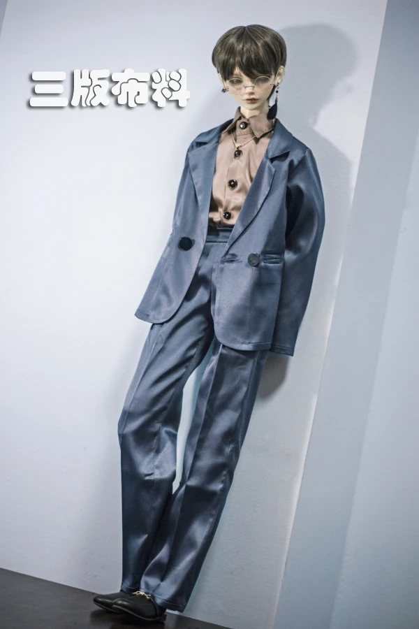 

BJD doll clothes blue gray casual suit jacket and pant for 1/3 1/4 BJD SD MSD SD17 Uncle POPO68 SSDF doll clothes accessories