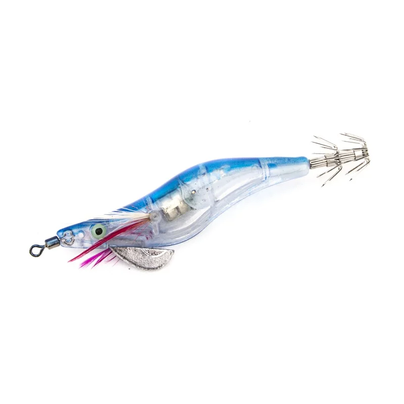 Светодиодная электронная светящаяся креветка-кальмар 10 см Ночная рыбалка на