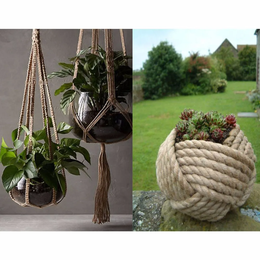 Высокопрочная джутовая веревка 6 мм веревки натуральный пеньковый шнур макраме