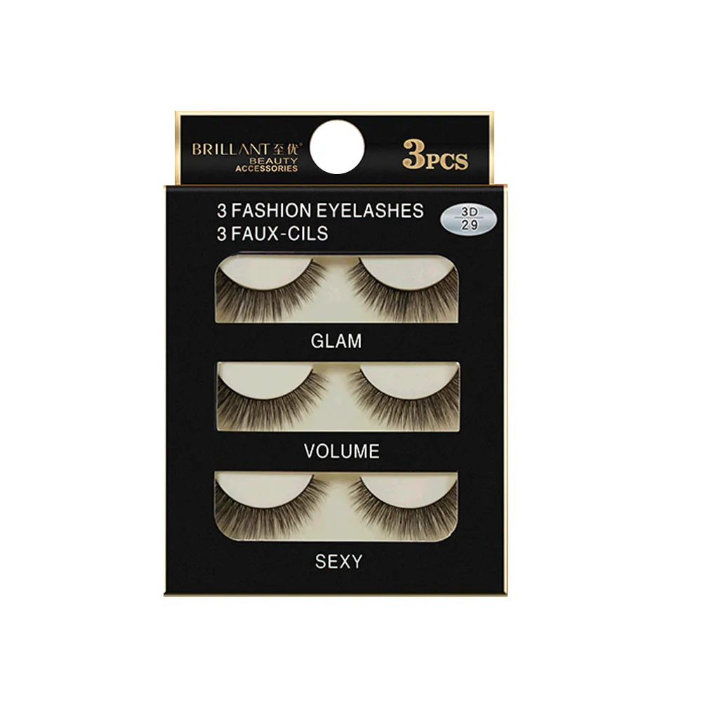 3 пары 3d Длинные Накладные ресницы для макияжа натуральные накладные густые