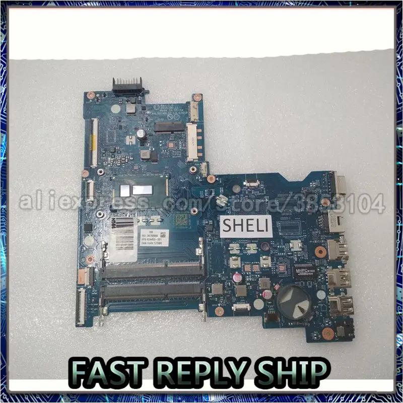 SHELI для HP 15 AC 440 G3 материнская плата с 3825U AHL50/ABL52 824453 001 аккумулятор большой