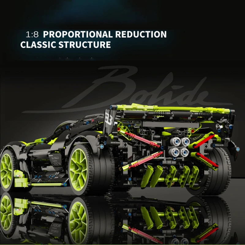 

2021 New High-Tech Bugat Bolide Divo Huayra BC Roadster 1:8 Model Building Blocks Bricks MOC Super Sport Car Toys for Kids Gifts