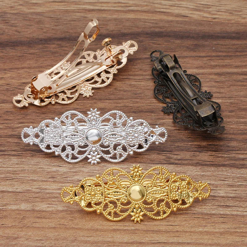 

100pcs Women Vintage Hair Clips Girls Barrettes Big Filigree Flower Hairgrip Hairpins Hair Accessories