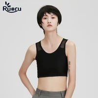 ruoru s 3xl strengthen bandage reinforced short corset tomboy tank tops chest shaper breast binder trans vest shirt underwear