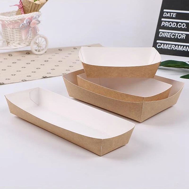 

50Pcs Waterproof Oil Proof Cake Box Coated Baking Paper Food Tray Party Supplies for Wedding Birthday Party Favors