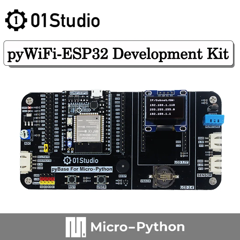 01Studio pyWiFi- ESP32 демонстрационная Встроенная плата совместимая с микропимановым