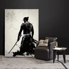 Японская Картина на холсте с рисунком самурая, плакаты и принты из фильма, Современная Настенная картина для гостиной, украшение для дома без рамы