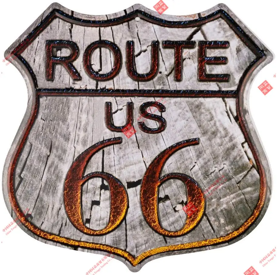 

Route 66 Mother Road Wood Highway Shield Wholesale Car Stickers Car Window Body Decorative Stickers Decal Vinyl