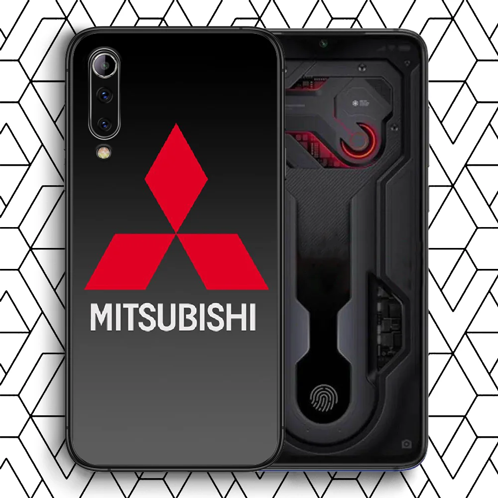 

Mitsubishi car logo Phone case For Xiaomi Mi note 10 A3 9 MAX 3 A2 8 9 Lite Pro ultra black bumper silicone waterproof tpu funda