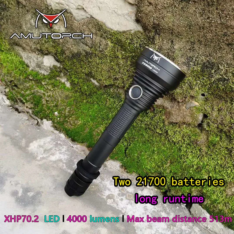 Amutorch TC500 XHP70/SST70 4000 люменов мощный светодиодный фонарик высокой яркости дальнего