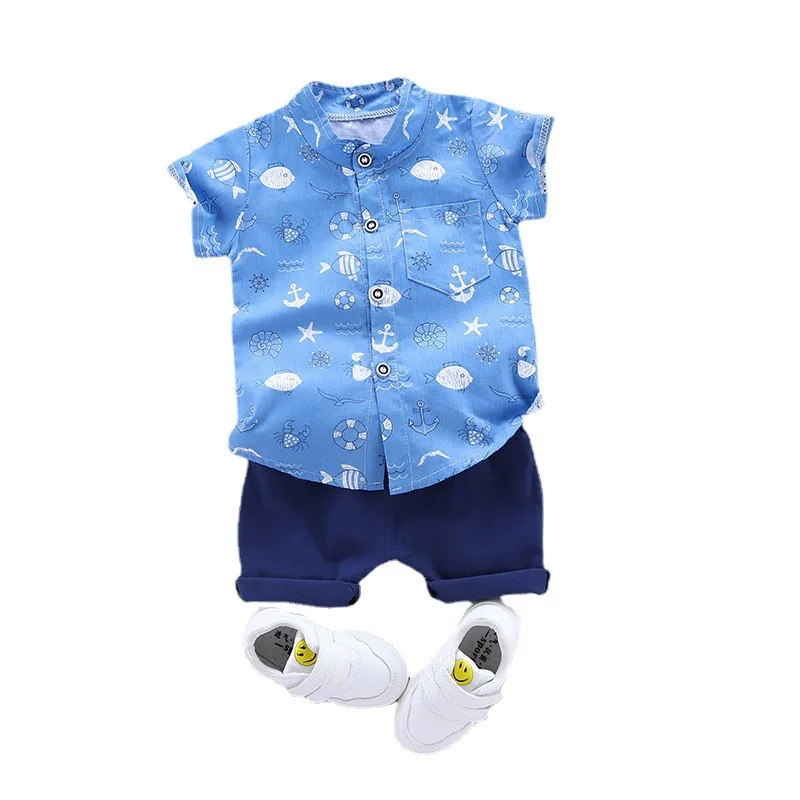 Детская одежда Новинка лета 2020 детская Детский костюм в Корейском стиле для