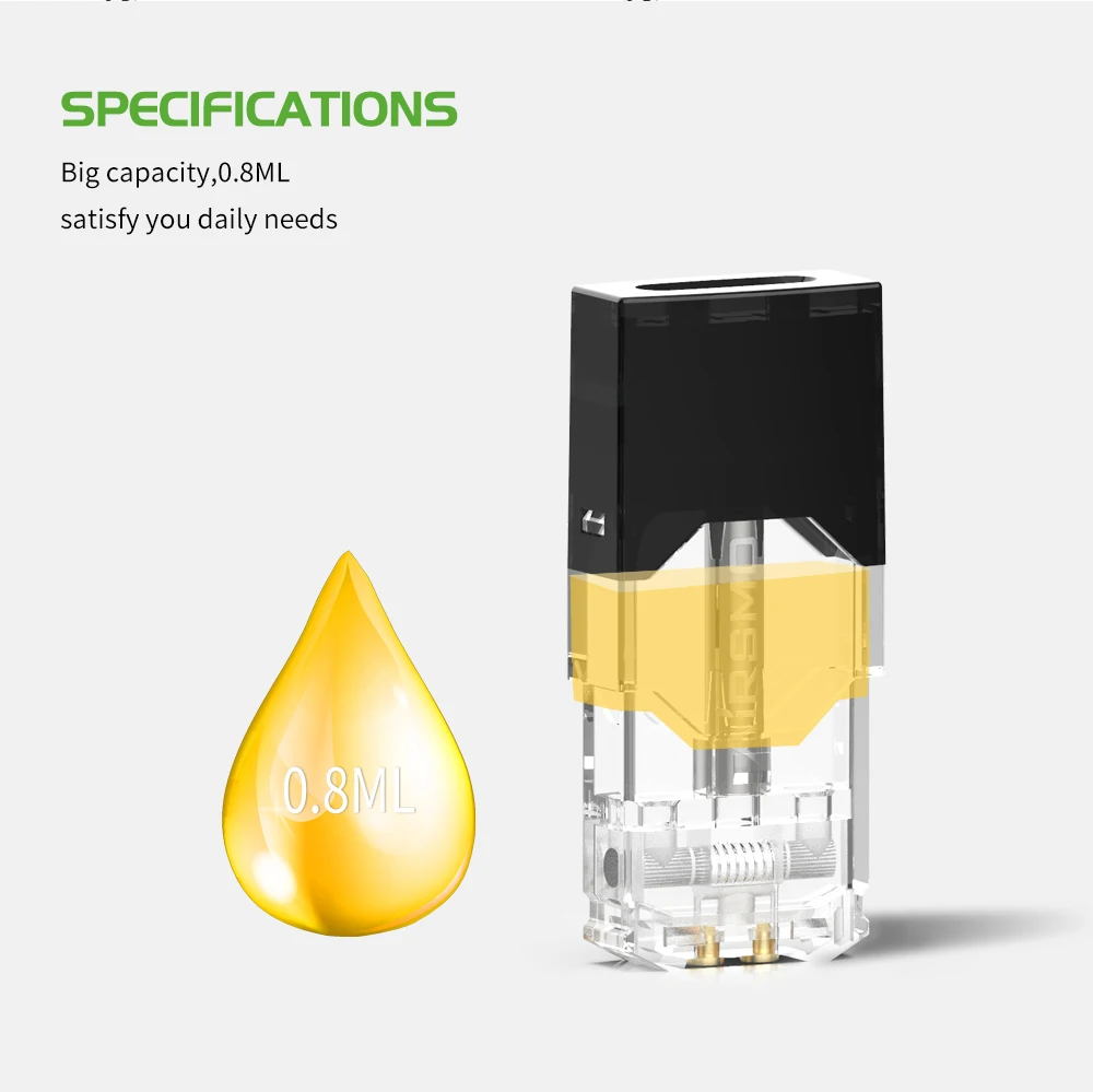 Испаритель Vape Бак 4 шт многоразовый Pod картридж 0 8 мл 1 9 Ом для ручки из нержавеющей