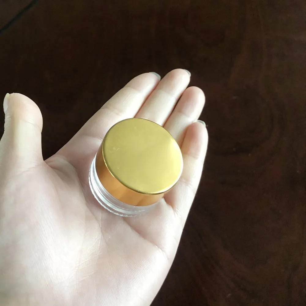 500 X 5g небольшие стеклянные банки с крышкой золота мини банка для крема образец