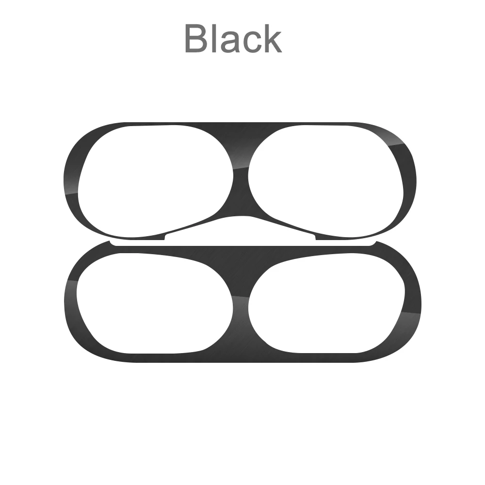 Airpods pro-black Ультра тонкий защитный чехол металлическая пленка наклейка железная стружка золотое покрытие защита от пыли для AirPods/AirPod профессиональные наушники чехол - Цвет: Airpods pro-black