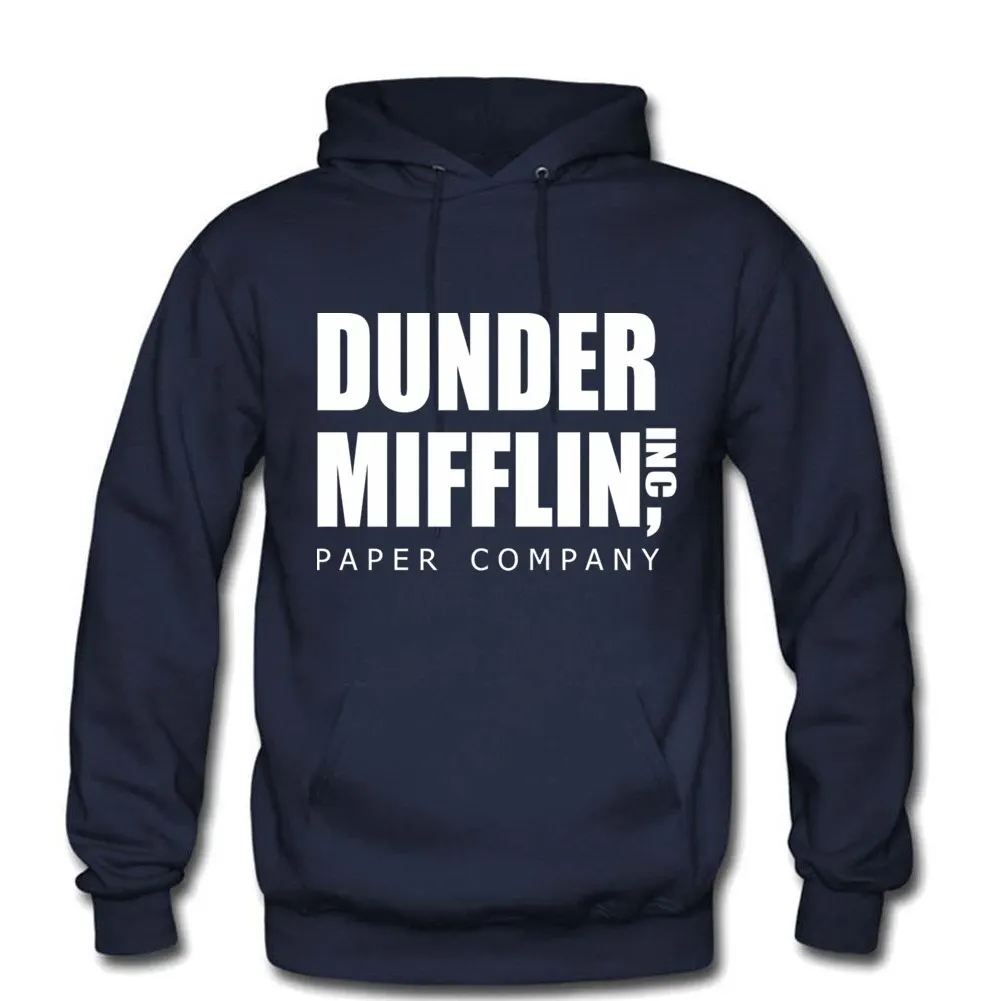 Толстовка DUNDER MIFFLIN PAPER INC Мужская хлопковая теплая фуфайка с капюшоном модная