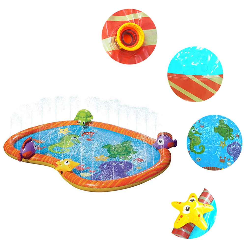 

Water Sprinkler Pool Kids Sprinkler Splash Pad Wading Pool Children Sprinkler Water Toy For Kids Aged 3 And Up Outdoor Water Fun