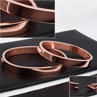 fashion high quality snap clasp 316l stainless steel couple bracelet bangle at sale price