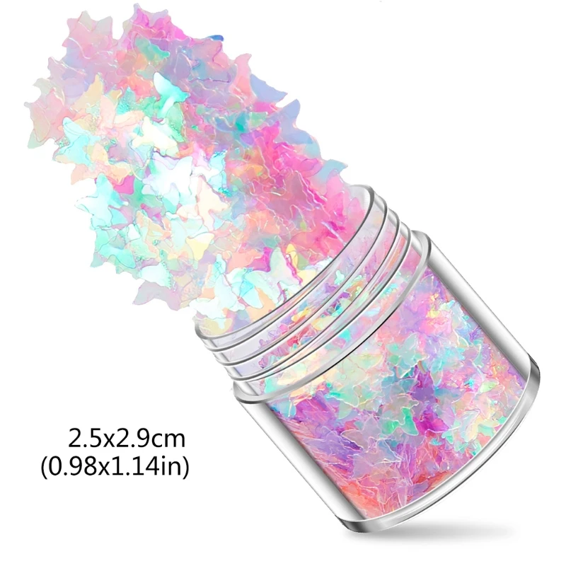 

12 Colors Chunky Glitter Sequins Butterfly Flakes DIY Crafts Nail Art Stickers