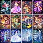Алмазная 5D картина сделай сам, диснеевские искусства, полноразмерная и круглая роспись, домашний декор, вышивка, мозаика, вышивка крестиком, мультяшная принцесса, девушка