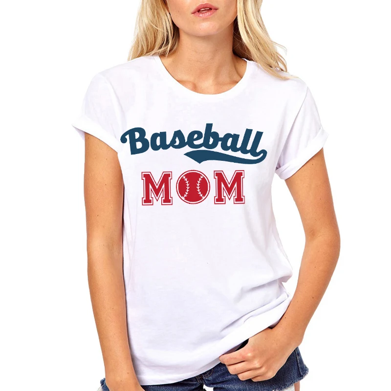 Женская одежда мода день игры бейсбол футбол мама буквы модный принт Футболка