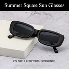Солнцезащитные очки унисекс, квадратные, в стиле ретро, летние, 2021