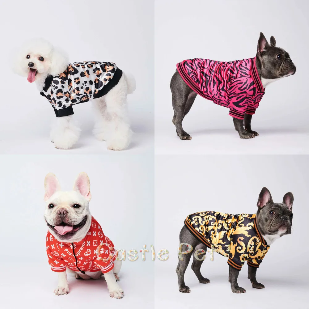 Брендовая новая одежда для бульдога толстовки с капюшоном собак Роскошная