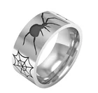 Уникальное мужское серебряное кольцо из титановой стали, кольцо из нержавеющей стали, стальное кольцо в стиле хип-хоп, искусственное кольцо, подарок на день рождения