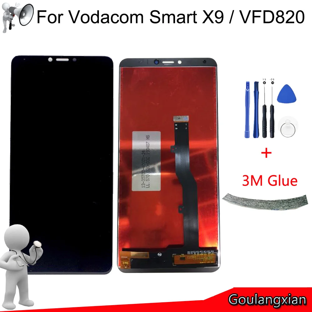 ЖК-дисплей для Vodafone Smart X9 VFD820 с диагональю 5,7 дюйма, качество AAA, для замены ЖК-дисплея vfd 820 VFD 822