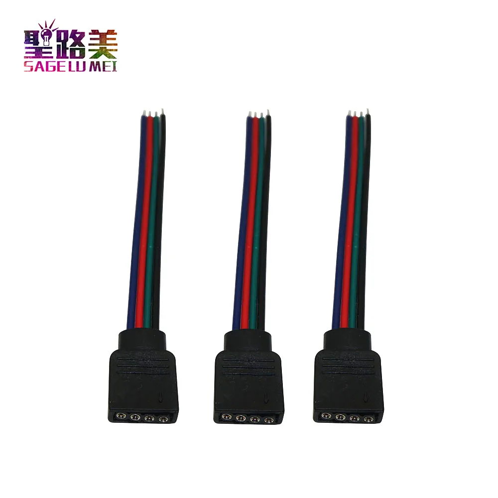 Бесплатная доставка 4 контактный гнездовой Соединительный кабель RGB длиной 10 см